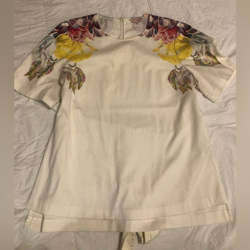 Ted Baker Floral White Blouse